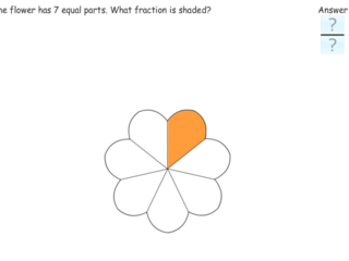 3.NF.1 practice problems connecting model and symbol - mixed shapes