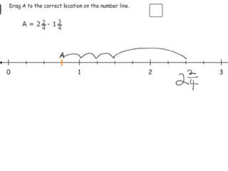 Borrowing with common denominators on the number line practice problems