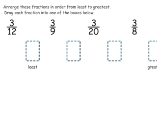 Ordering with common numerator practice problems