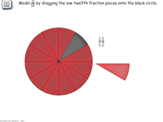 3.NF.1 practice problems modeling fractions with circles