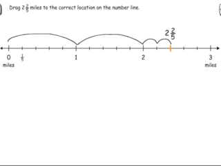 Mixed numbers on the number line practice problems