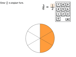 Simplifying fractions using models practice problems