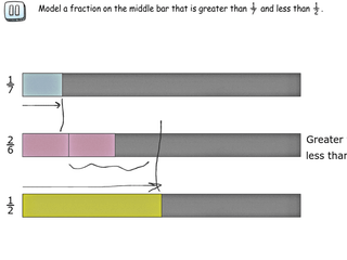 3.NF.3d practice problems ordering unit fractions