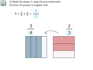 Multiplication of a fraction by a fraction using area model practice problems